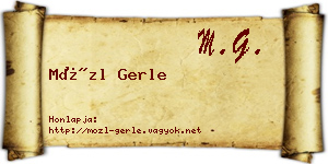 Mözl Gerle névjegykártya